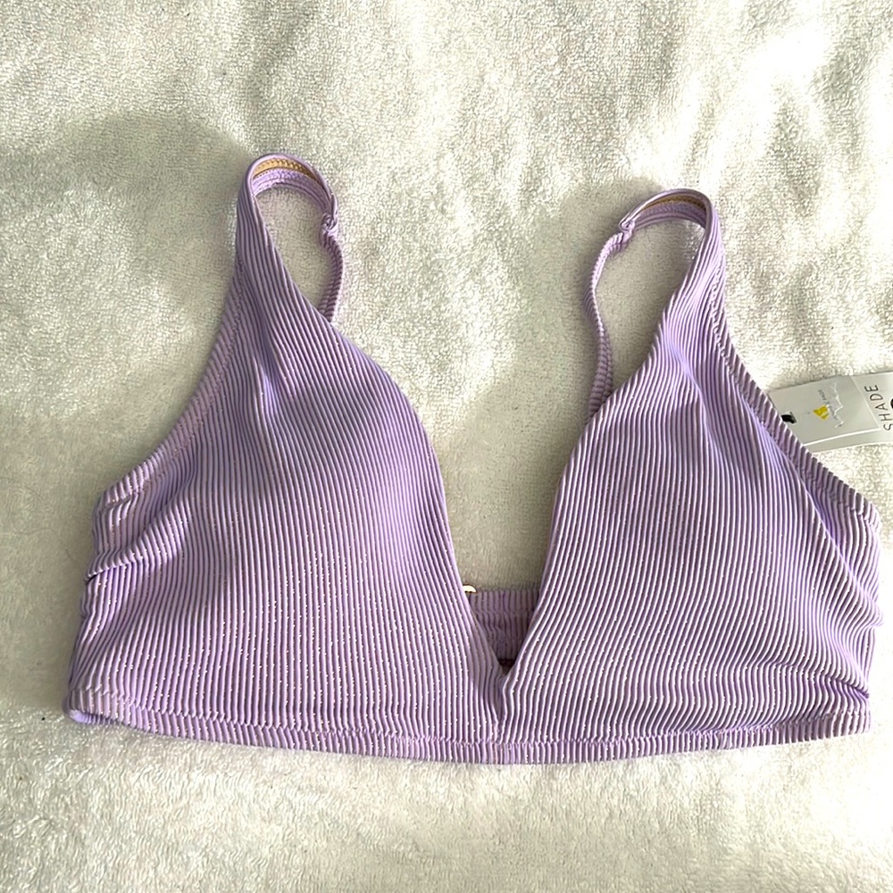 Shades & Shore Bikini Top purple & gold NWT